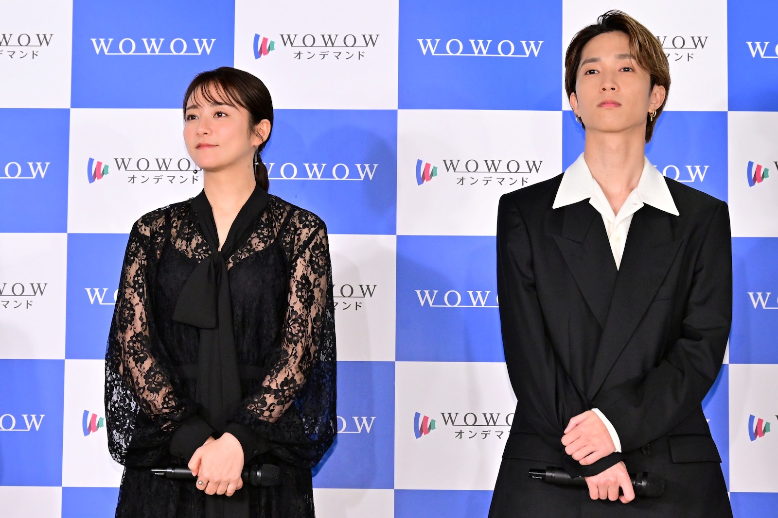 『連続ドラマW I, KILL』の完成報告会に出席した木村文乃、田中樹(SixTONES)