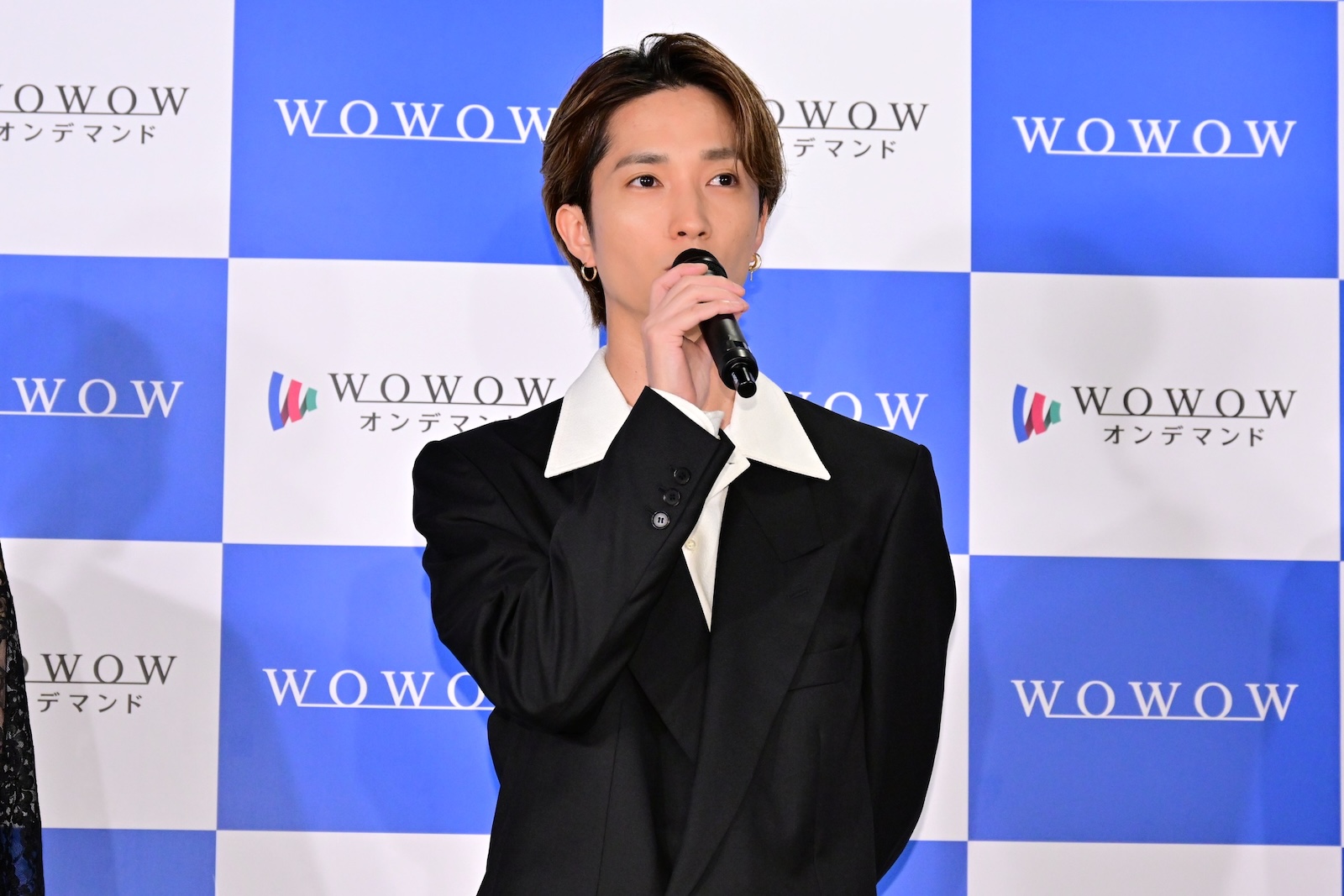『連続ドラマW I, KILL』の完成報告会に出席した田中樹(SixTONES)